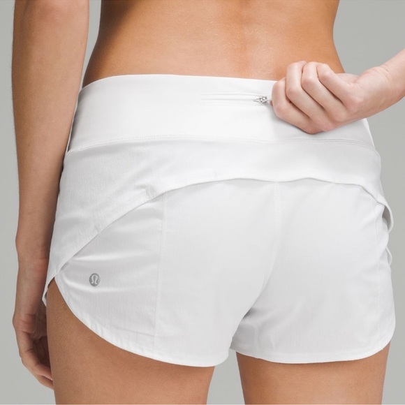 NWT! Lululemon Speed Up Shorts Size 8 Regular WHITE New With Tags NWT RARE